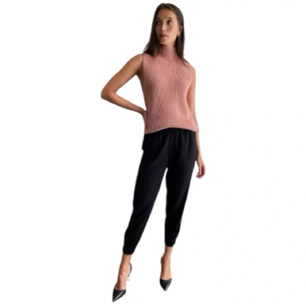 Aritzia Babaton Dexter Black High-Waist Tapered Jogger Pants Size S EUC